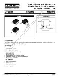 MOC8113W Datasheet Cover
