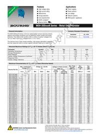MOV-20D182KTR Datasheet Cover