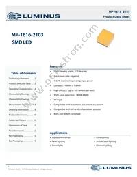MP-1616-2103-65-90 Datasheet Cover