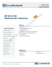 MP-2016-2100-50-90 Datasheet Cover