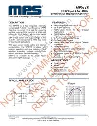 MP9115DQT-LF-P Datasheet Cover