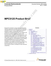 MPC5125YVN400R Datasheet Cover