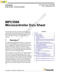 MPC5566MZP144 Datasheet Cover