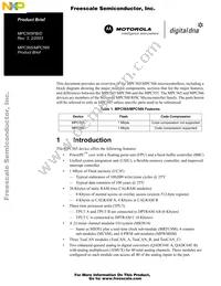 MPC565MZP56R2 Datasheet Cover