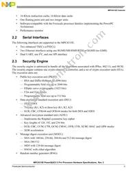 MPC8315ECVRAFDA Datasheet Page 3