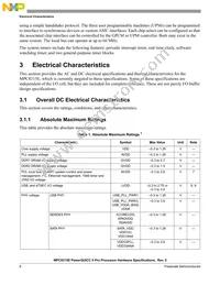 MPC8315ECVRAFDA Datasheet Page 8