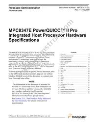 MPC8347ECZUAJFB Datasheet Cover