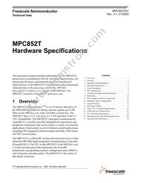 MPC852TVR66 Datasheet Cover