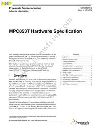 MPC853TZT66A Datasheet Cover