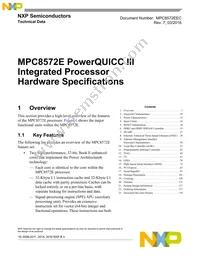 MPC8572EPXAVNE Datasheet Cover