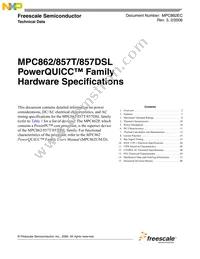 MPC862PCZQ80B Datasheet Cover