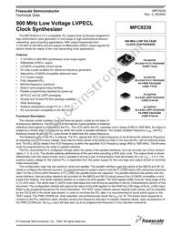 MPC9239FN Datasheet Cover