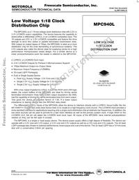 MPC940LAC Datasheet Cover
