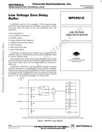MPC961CFA Datasheet Cover