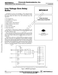 MPC961PFA Datasheet Cover