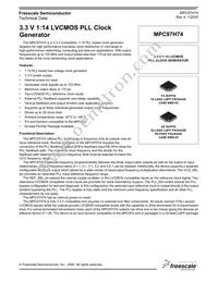 MPC97H74FA Datasheet Cover