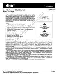 MPC9992ACR2 Datasheet Cover