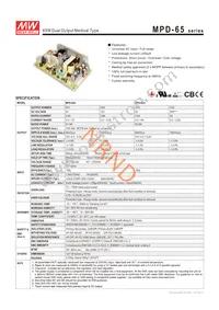 MPD-65A Datasheet Cover