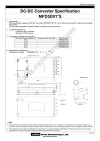 MPD5D018S Datasheet Cover