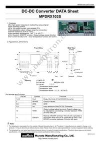 MPDRX103S Datasheet Cover