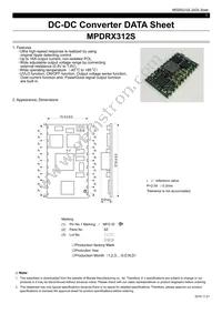 MPDRX312S Datasheet Cover