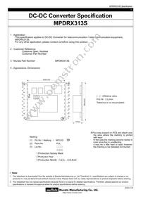 MPDRX313S Datasheet Cover