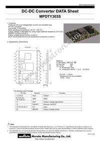 MPDTY303S Datasheet Cover