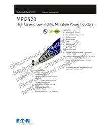 MPI2520R1-100-R Datasheet Cover
