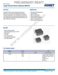 MPLCV0654L220 Datasheet Cover