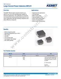 MPLCV0654L470 Datasheet Cover