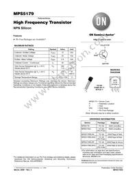 MPS5179RLRPG Datasheet Cover