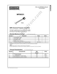 MPS6531_D75Z Datasheet Cover