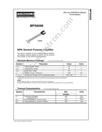 MPS8098_D81Z Datasheet Cover