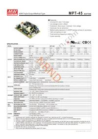 MPT-45C Datasheet Cover