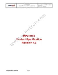 MPU-9150 Datasheet Cover