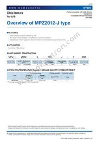 MPZ2012S102JTD25 Datasheet Page 3