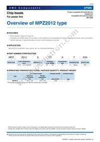 MPZ2012S331ATD25 Datasheet Page 3