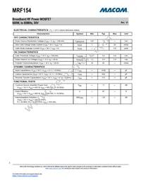 MRF154 Datasheet Page 2