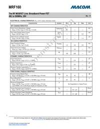MRF160 Datasheet Page 2