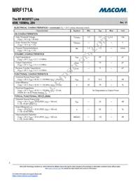 MRF171A Datasheet Page 2