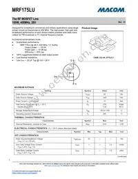 MRF175LU Datasheet Cover