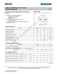 MRF428 Datasheet Cover