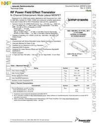 MRF6P18190HR6 Datasheet Cover