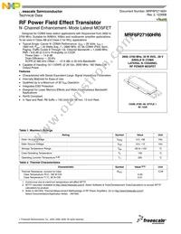 MRF6P27160HR6 Datasheet Cover