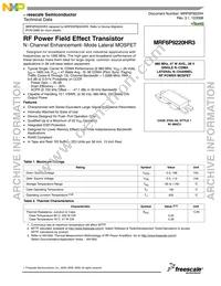 MRF6P9220HR5 Datasheet Cover