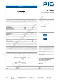 MS-110X Datasheet Cover