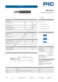 MS-216-7-2-0500 Datasheet Cover