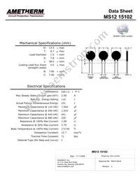 MS12 15102-B Datasheet Cover