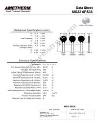 MS32 0R536 Datasheet Cover