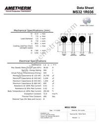 MS32 1R036 Datasheet Cover